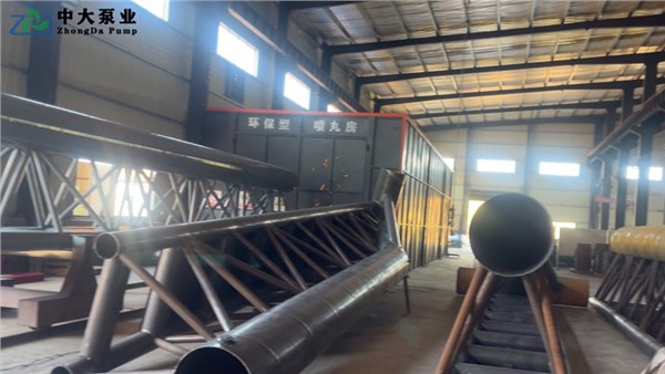 取水泵船喷丸和喷漆